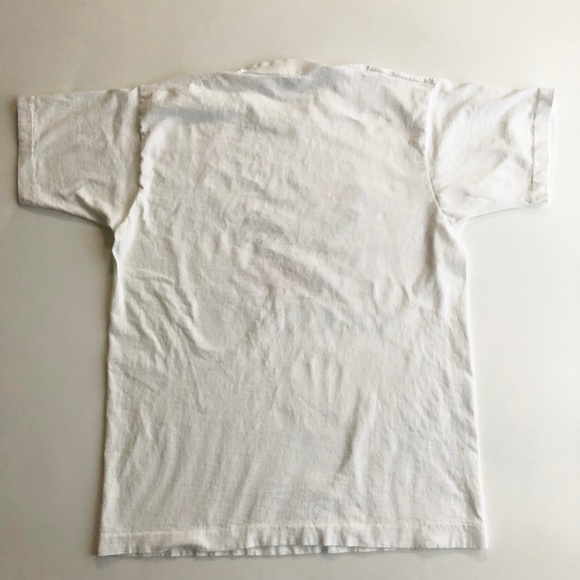 VTG 80s 90s Peacock Papers Christmas Humor T Shirt "Hey Santa.." Single Stitch L - Picture 5 of 9